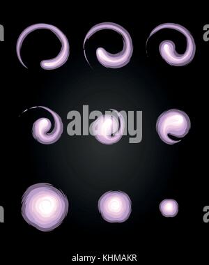 Explosion de feu violet effet spécial fx animation frames sprite sheet. vortex purple fire et thunder explosion d'images pour l'animation flash en ga Illustration de Vecteur