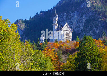 Mad King Ludwig's château de Neuschwanstein Banque D'Images