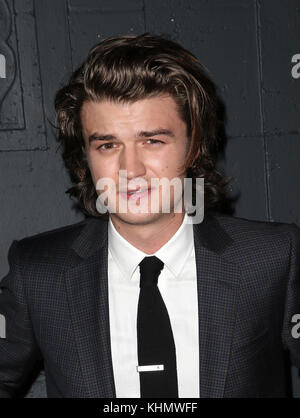 Los Angeles, CALIFORNIE, États-Unis. 17 novembre 2017. 17 novembre 2017 - Los Angeles, Californie - Joe Keery. Première des films IFC "les tribus de Palos Verdes" au Théâtre de l'Hôtel Ace. Crédit photo : Faye Sadou/AdMedia crédit : Faye Sadou/AdMedia/ZUMA Wire/Alamy Live News Banque D'Images