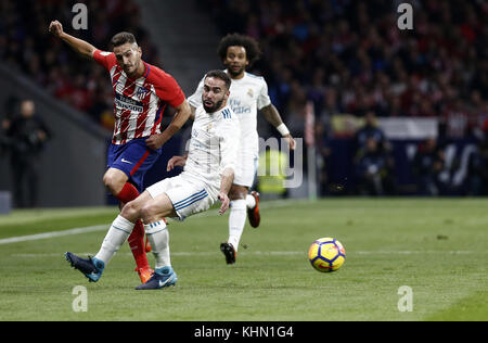 Madrid, Madrid, Espagne. 18 novembre 2017. Un moment du match entre l’Atlético de Madrid et le Real Madrid. Crédit : Manu Reino/SOPA/ZUMA Wire/Alamy Live News Banque D'Images