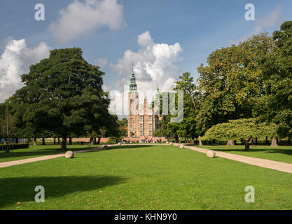 Jardin du château de Rosenborg Copenhague au Danemark Banque D'Images