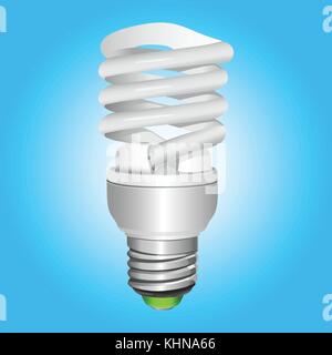Ampoule à économie d'énergie fluo. vector illustration. Illustration de Vecteur
