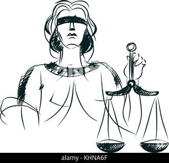 Vector illustration d'un symbole de la justice et du droit Illustration de Vecteur