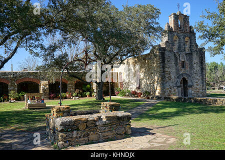 Mission espada à San Antonio (Texas) Banque D'Images