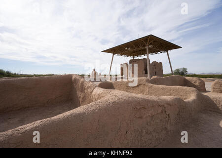 Casa Grande ruins hohokam en Arizona usa Banque D'Images