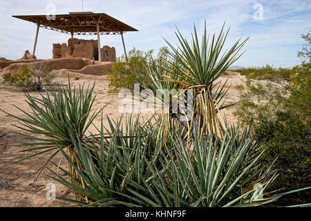 Casa Grande ruins hohokam en Arizona usa Banque D'Images