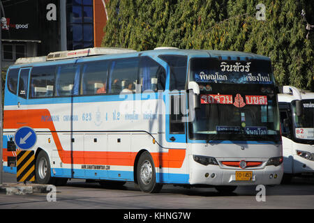 Chiang Mai, Thaïlande - 23 janvier 2016 : la compagnie vintour. route phitsanulok et chiangmai. photo à la gare routière de Chiangmai. Banque D'Images