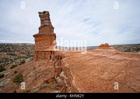 Le phare de la formation geologycal à Palo Duro canyon, Texas USA Banque D'Images