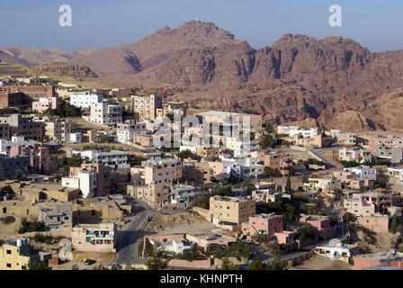 Ville Wadi Musa près de Ruines de Petra en Jordanie Banque D'Images