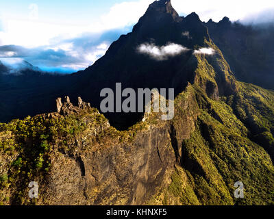 Beaux Paysages De Lîle De La Réunion Montagnes Forêts