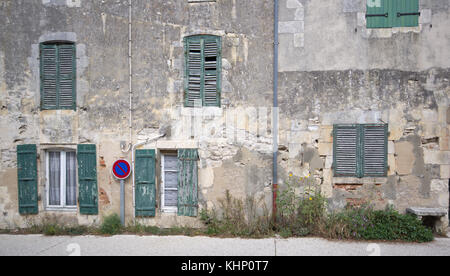 Saint-Martin-de-Ré, bâtiment en ruines Banque D'Images