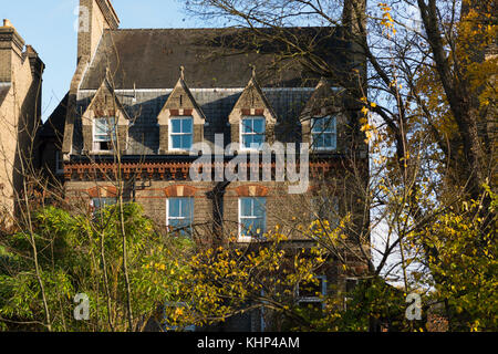 Grand Victorian villas résidentielles Sur Trumpington street, Cambridge, England, UK Banque D'Images