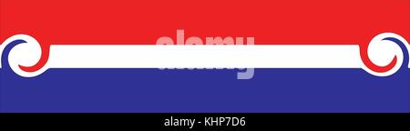 Un logo de rayures à tortillons en rouge et bleu Illustration de Vecteur