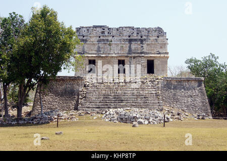 Maison du temple de Virginie à Chichen Itza, Yucatan, Mexique Banque D'Images