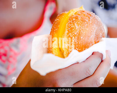 Bola de Berlim Portuguese Donut ou Berliner Banque D'Images