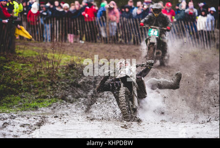 Sauvage et laineux, charité scramble motocross le lendemain. 50 ans de cette activité de bienfaisance qui est une tradition pour de nombreuses familles après Noël. Banque D'Images