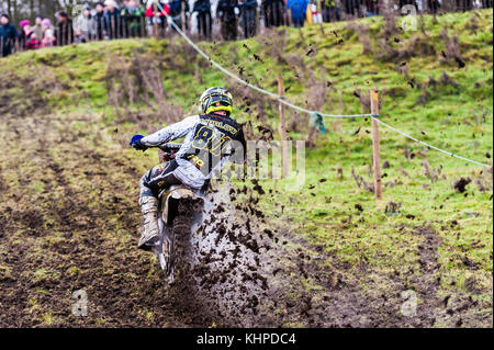 Sauvage et laineux, charité scramble motocross le lendemain. 50 ans de cette activité de bienfaisance qui est une tradition pour de nombreuses familles après Noël. Banque D'Images