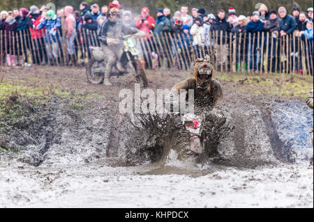 Sauvage et laineux, charité scramble motocross le lendemain. 50 ans de cette activité de bienfaisance qui est une tradition pour de nombreuses familles après Noël. Banque D'Images