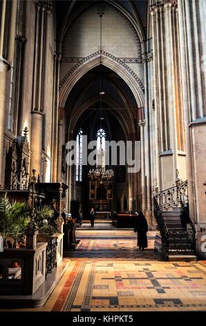 Allée latérale de la cathédrale de Zagreb, Zagreb, Croatie Banque D'Images