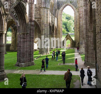 Abbaye de Tintern, Monmouthshire, Wales, Royaume-Uni. l'abbaye a été fondée en 1131. Banque D'Images