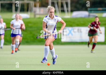 Féminine de hockey sur gazon, Staffordshire, England, UK Banque D'Images