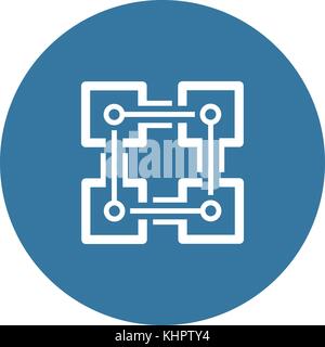 Blockchain Icône. Illustration de Vecteur