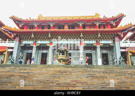 Close up of architecture de wenwu temple situé à Sun Moon Lake, Taiwan Banque D'Images