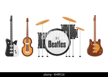 Les Beatles sujets Illustration de Vecteur