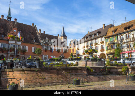 Ville Barr, sur la route des vins d'Alsace, France Banque D'Images