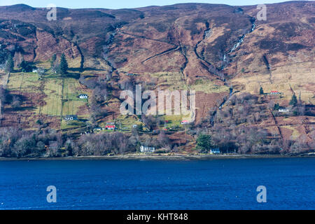 Le Loch Broom et blarnaleyoch, Wester Ross, Scotland, united kingdom Banque D'Images