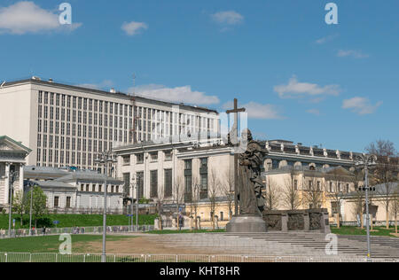 La statue du prince vladimir à Moscou. Le prince de Novgorod. prince de Kiev Banque D'Images