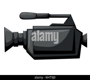 Film caméra sur un trépied. réalise un film simple icône style inmonochrome symbole vecteur illustration stock icône Caméra vidéo télévision logo vector, ilustrati Illustration de Vecteur