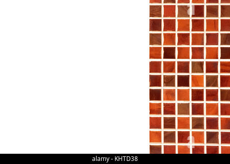Carreaux de céramique et mur blanc - texture, arrière-plan Banque D'Images