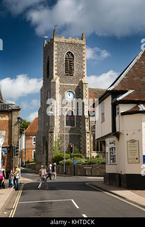 Royaume-uni, Angleterre, Norfolk, Thetford, White Hart Street, silex, Saint Peter's Church - l'Église Noire Banque D'Images