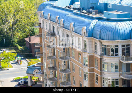 Bâtiments de Montréal reflètent encore le style européen, au Canada. Banque D'Images