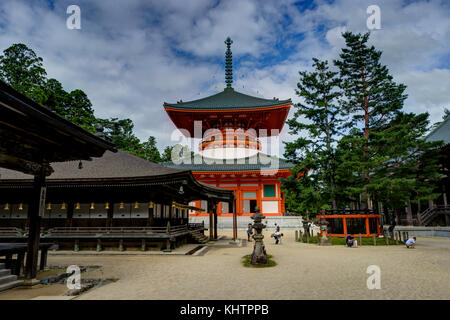 Koyasan Danjo Garan Temple d'un sanctuaire au Japon Banque D'Images