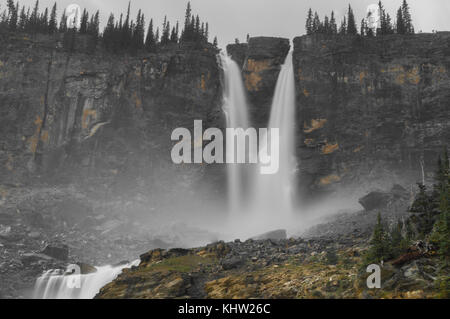 Twin Falls, parc national Yoho Banque D'Images