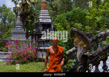 Wat Kbal Damrei (signifie tête d'éléphant en khmer) à Kampong Chhnang, Cambodge Banque D'Images