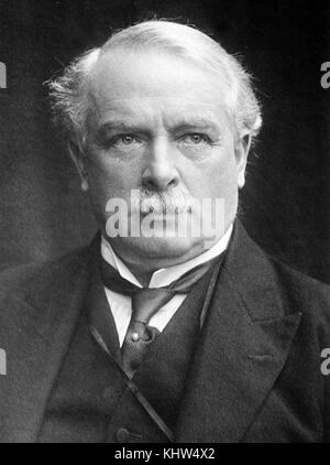 Portrait photographique de David Lloyd George (1863-1945) un homme politique libéral britannique et ancien chancelier de l'Échiquier. En date du 20e siècle Banque D'Images