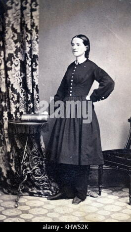 Portrait photographique de Mary Edwards Walker (1832-1919) un américain abolitionniste, prohibitionniste, prisonnier de guerre, féministe et chirurgien. En date du 19e siècle Banque D'Images