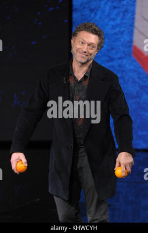 Milan, Italie. Dec 18, 2015. milan, Vincent Cassel en tant que client de chat-show 'heure qu'il est', italie photo : Vincent Cassel : crédit photo agency indépendante/Alamy live news Banque D'Images