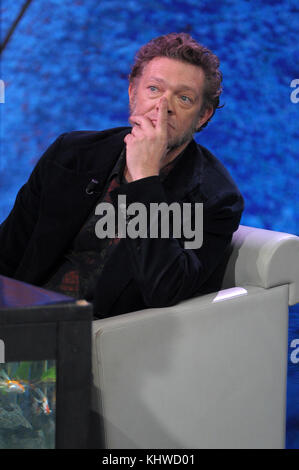 Milan, Italie. Dec 18, 2015. milan, Vincent Cassel en tant que client de chat-show 'heure qu'il est', italie photo : Vincent Cassel : crédit photo agency indépendante/Alamy live news Banque D'Images