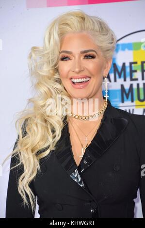 Los Angeles, CALIFORNIE, États-Unis. 19 novembre 2017. Erika Girardi aux arrivées pour 2017 American Music Awards (AMAS) - arrivées, Microsoft Theater, Los Angeles, CA 19 novembre 2017. Crédit : Elizabeth Goodenough/Everett Collection/Alamy Live News Banque D'Images