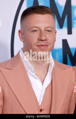 Los Angeles, États-Unis. 19 novembre 2017. Macklemore assiste aux American Music Awards 2017 au Microsoft Theatre le 19 novembre 2017 à Los Angeles, en Californie. Crédit: Geisler-Fotopress/Alay Live News Banque D'Images