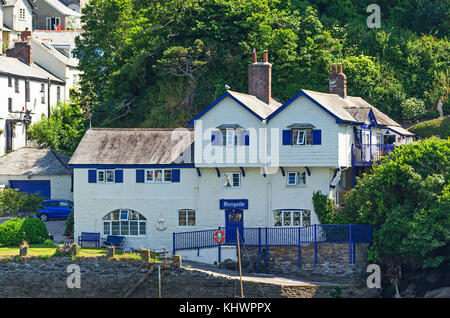 Ferryside l'ancienne maison d'auteur Daphné du Maurier à bodinnick sur la rivière fowey à Cornwall, Angleterre, Royaume-Uni. Banque D'Images