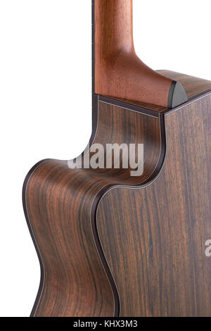 Retour de la guitare sur un fond blanc Banque D'Images