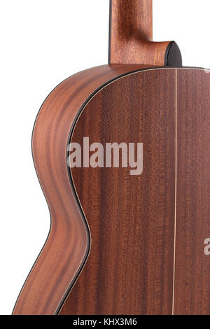 Retour de la guitare sur un fond blanc Banque D'Images