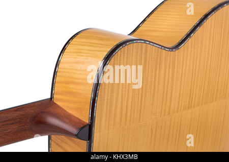 Retour de la guitare sur un fond blanc Banque D'Images