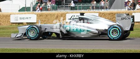 Mercedes mgp w04 F1 piloté par Anthony Davidson à Goodwood festival of speed 2015 Banque D'Images