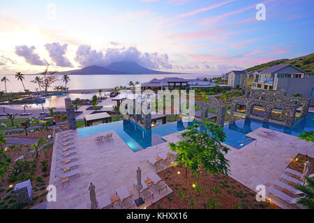 St Martin, St Kitts et Nevis -le Park Hyatt St Kitts, un luxueux hôtel de luxe resort de christophe harbour, saint Martin, qui a ouvert ses portes en novembre 2017. Banque D'Images